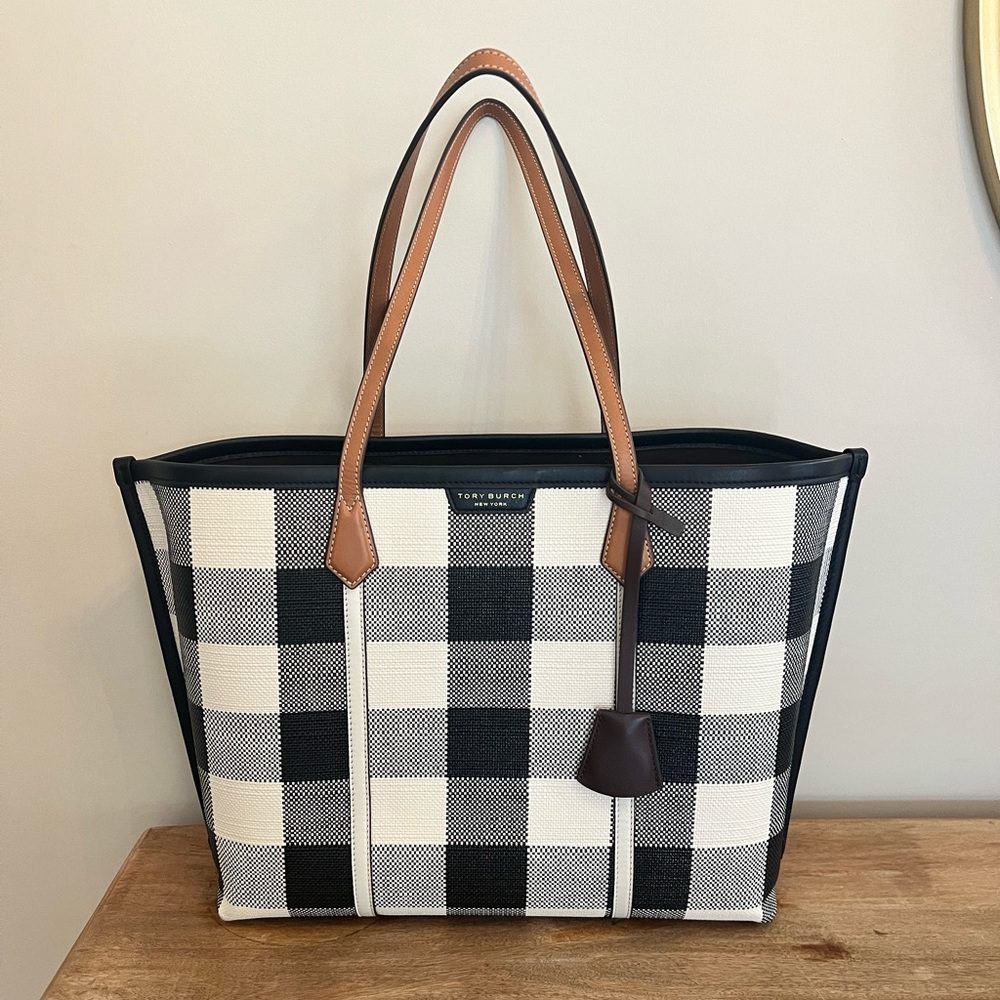 Tory Burch Navy & White Large Tote